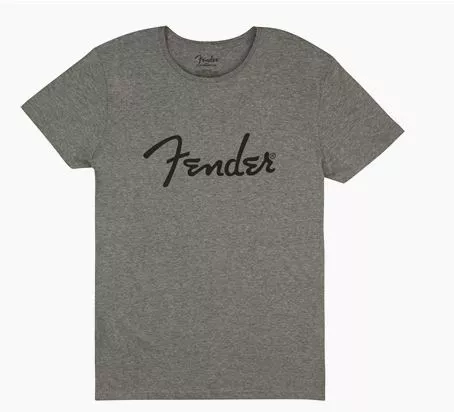 Fender Spaghetti Logo Men′s Tee, Grey, Large Fender Spaghetti Logo Men′s Tee, Grey, Large