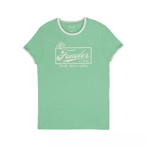 Fender Beer Label Men′s Ringer Tee, Sea Foam Green/White, Small koszulka Fender Beer Label Men′s Ringer Tee, Sea Foam Green/White, Small koszulka
