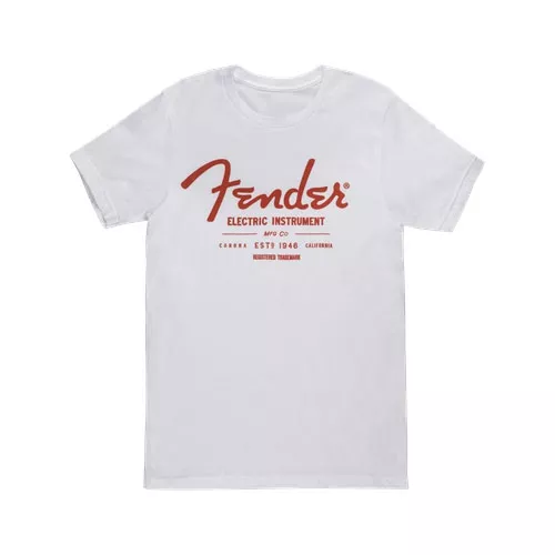 Fender Electric Instruments Men′s T-Shirt, White, S koszulka Fender Electric Instruments Men′s T-Shirt, White, S koszulka