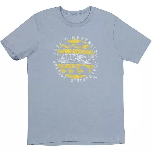 Fender Cali Coastal Yellow Waves Men′s Tee, Blue, S koszulka Fender Cali Coastal Yellow Waves Men′s Tee, Blue, S koszulka