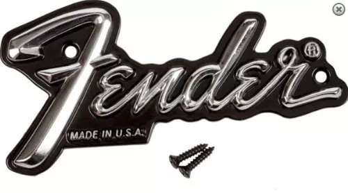 Fender Standard Amplifier Logo, Black/Silver logo Fender Standard Amplifier Logo, Black/Silver logo
