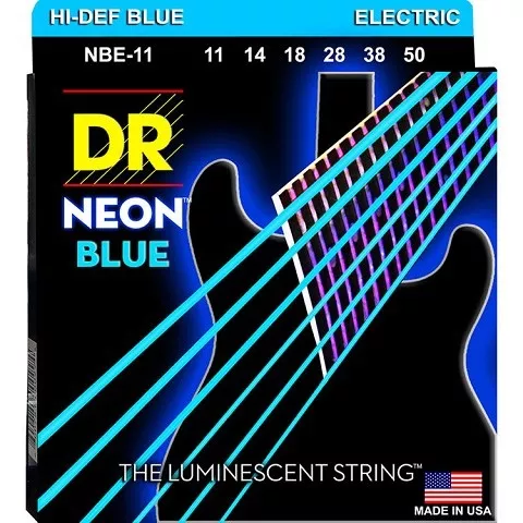 DR NBE 11 NEON BLUE struny do gitary elektrycznej neonowe, niebieskie 11-50 DR NBE 11 NEON BLUE struny do gitary elektrycznej neonowe, niebieskie 11-50