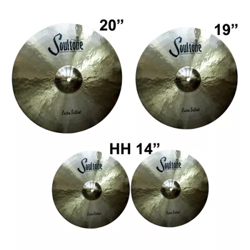 SOULTONE CBR RID20 CRS18 HHT14 REG PACK zestaw talerzy perkusyjnych SOULTONE CBR RID20 CRS18 HHT14 REG PACK zestaw talerzy perkusyjnych