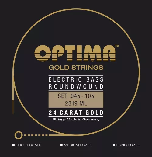 Optima 2319ML (680430) struny do gitary basowej Gold Strings Round Wound Komplet Optima 2319ML (680430) struny do gitary basowej Gold Strings Round Wound Komplet