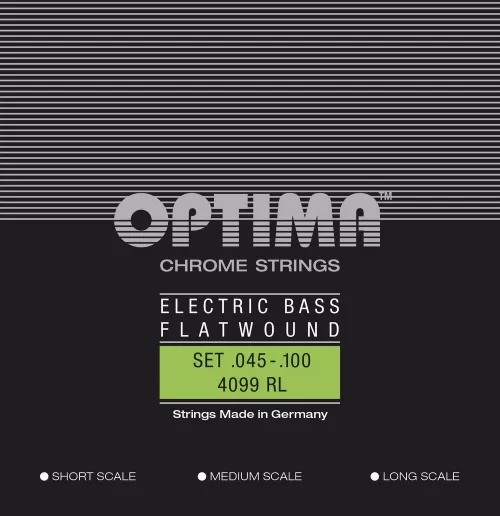 Optima 4099M (680545) struny do gitary basowej Chrome Strings Flat Wound Komplet Optima 4099M (680545) struny do gitary basowej Chrome Strings Flat Wound Komplet