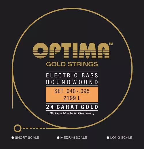 Optima 2199L (680415) struny do gitary basowej Gold Strings Round Wound Komplet Optima 2199L (680415) struny do gitary basowej Gold Strings Round Wound Komplet