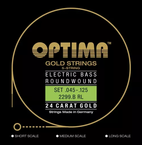 Optima 2299B (680426) struny do gitary basowej Gold Strings Round Wound Komplet Optima 2299B (680426) struny do gitary basowej Gold Strings Round Wound Komplet