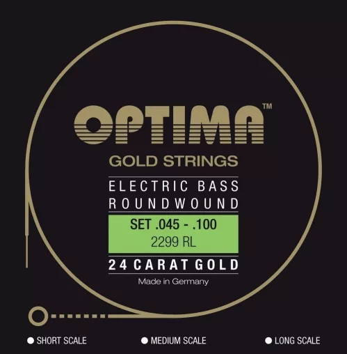 Optima 2299L (680425) struny do gitary basowej Gold Strings Round Wound Komplet Optima 2299L (680425) struny do gitary basowej Gold Strings Round Wound Komplet