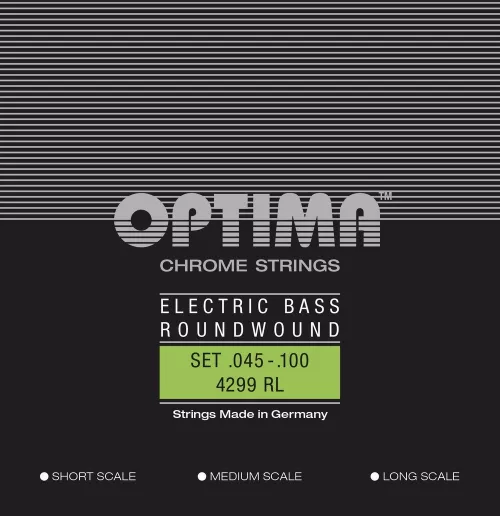 Optima 4299RL (680515) struny do gitary basowej Chrome Strings. Round Wound Medium Scale Komplet Optima 4299RL (680515) struny do gitary basowej Chrome Strings. Round Wound Medium Scale Komplet