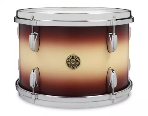 Gretsch Tom Tom USA Broadkaster Satin Lacquer 14″ x 12″ Satin Tobacco / Vintage White Burst Gretsch Tom Tom USA Broadkaster Satin Lacquer 14″ x 12″ Satin Tobacco / Vintage White Burst