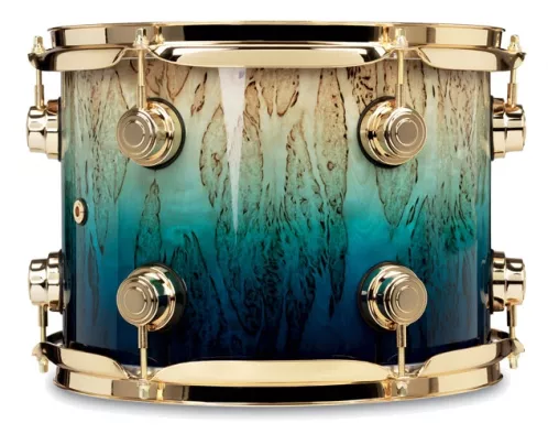 Drum Workshop Tom Tomy 10 x 8″ Exotic Natural to Regal to Royal Fade over Kurillian Birch Drum Workshop Tom Tomy 10 x 8″ Exotic Natural to Regal to Royal Fade over Kurillian Birch