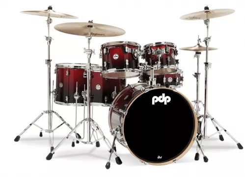 PDP by DW Shell set Concept Maple, Red to Black Sparkle PDP by DW Shell set Concept Maple, Red to Black Sparkle