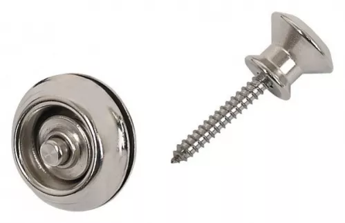 Dunlop Straplok Pak - Dual Design Strap Retainer System 1 Set, nickel + Strap Dunlop Straplok Pak - Dual Design Strap Retainer System 1 Set, nickel + Strap