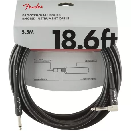 Fender Professional Series Instrument Cable 18,6′ Black kabel gitarowy Fender Professional Series Instrument Cable 18,6′ Black kabel gitarowy