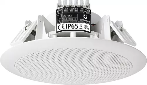 Monacor EDL-156 głośnik sufitowy 100V 15/10/5/2.5/1.25W IP65 Monacor EDL-156 głośnik sufitowy 100V 15/10/5/2.5/1.25W IP65