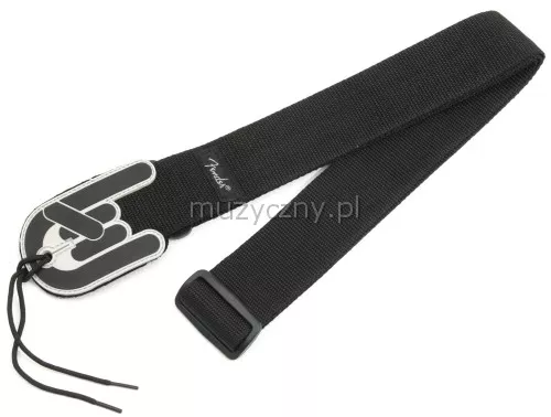 Fender Impact Rock On Black pasek gitarowy Fender Impact Rock On Black pasek gitarowy