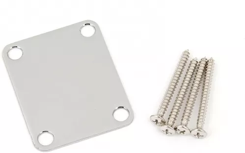 Fender 4-Bolt Vintage-Style Neck Plate ″Plain″ (No Serial Number or Logo) (Chrome) płytka Fender 4-Bolt Vintage-Style Neck Plate ″Plain″ (No Serial Number or Logo) (Chrome) płytka
