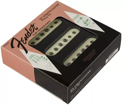 Fender Pure Vintage ′59 Strat Pickup Set, Vintage White (3) przetwornik Fender Pure Vintage ′59 Strat Pickup Set, Vintage White (3) przetwornik