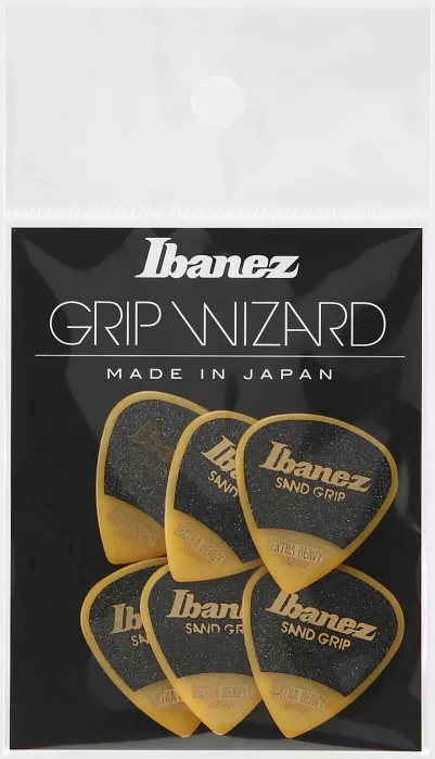 Ibanez PPA16 XSG YE zestaw kostek gitarowych Flat Pick Sand Grip 6 sztuk Ibanez PPA16 XSG YE zestaw kostek gitarowych Flat Pick Sand Grip 6 sztuk