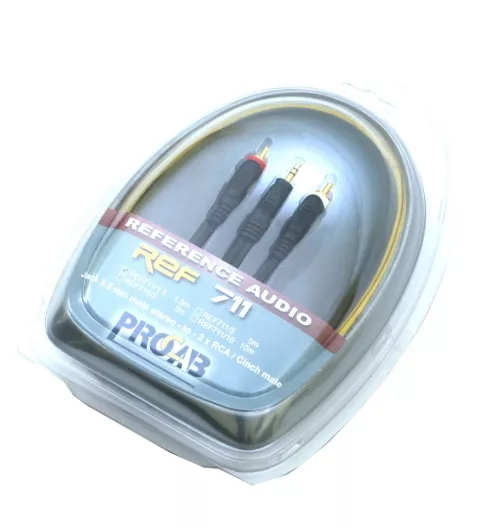 Procab REF711 kabel mini jack stereo-2xRCA 1,5m Procab REF711 kabel mini jack stereo-2xRCA 1,5m
