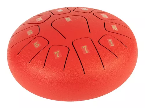 Hayman HTD1011 RD Steel Tongue Drum 10′′ instrument perkusyjny, czerwony Hayman HTD1011 RD Steel Tongue Drum 10′′ instrument perkusyjny, czerwony