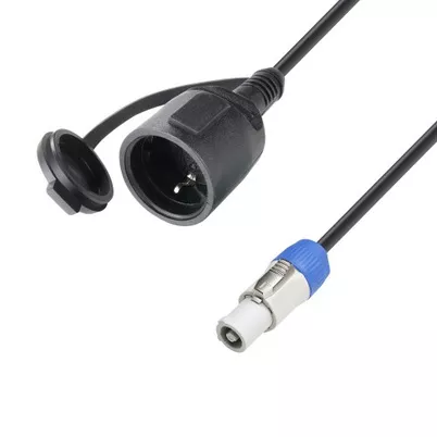 Adam Hall Cables 8101 KF 0150 PCON X - 5 ft. Rubber Jacketed Extension Power Cord CEE7/7 socket to Power Twist female, 3 x 1.5 mm2 Adam Hall Cables 8101 KF 0150 PCON X - 5 ft. Rubber Jacketed Extension Power Cord CEE7/7 socket to Power Twist female, 3 x 1.5 mm2
