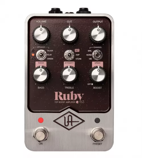 Universal Audio Ruby ′63 Top Boost Amplifier emulacja wzmacniacza gitarowegol efekt gitarowy Universal Audio Ruby ′63 Top Boost Amplifier emulacja wzmacniacza gitarowegol efekt gitarowy