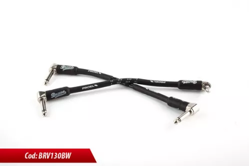 Proel BRV130LU015BW kable połączeniowe do efektów gitarowych 2szt 15cm Proel BRV130LU015BW kable połączeniowe do efektów gitarowych 2szt 15cm