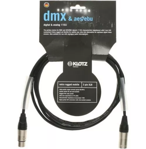 Klotz kabel DMX 5m Klotz kabel DMX 5m