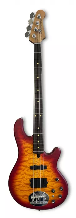 Lakland Skyline 44-02 Deluxe Bass, 4-String - Quilted Maple Top, Cherry Burst Satin gitara basowa Lakland Skyline 44-02 Deluxe Bass, 4-String - Quilted Maple Top, Cherry Burst Satin gitara basowa