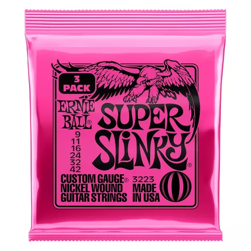 Ernie Ball 3223 NC Super Slinky 3-Pack struny do gitary elektrycznej 9-42 Ernie Ball 3223 NC Super Slinky 3-Pack struny do gitary elektrycznej 9-42