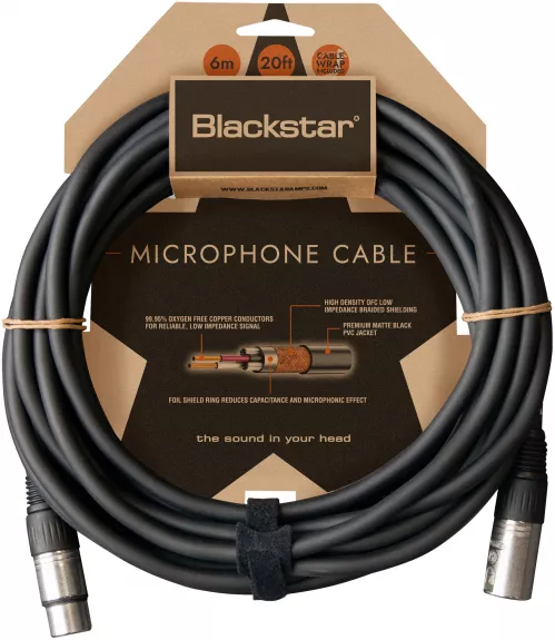 Blackstar przewód mikrofonowy, kabel XLR, 6m, żeński/męski Blackstar przewód mikrofonowy, kabel XLR, 6m, żeński/męski