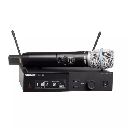 Shure SLXD 24E/B87A-G59 ( 470-514MHz) - cyfrowy system bezprzewodowy z nadajnikiem/mikrofonem ″do ręki... Shure SLXD 24E/B87A-G59 ( 470-514MHz) - cyfrowy system bezprzewodowy z nadajnikiem/mikrofonem ″do ręki...