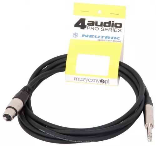 4Audio MIC2022 PRO 3m przewód symetryczny XLRż TRS Neutrik 4Audio MIC2022 PRO 3m przewód symetryczny XLRż TRS Neutrik