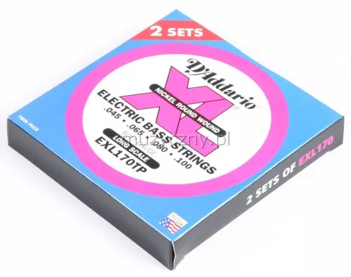 D′Addario EXL 170TP struny do gitary basowej 45-100, dwupak D′Addario EXL 170TP struny do gitary basowej 45-100, dwupak