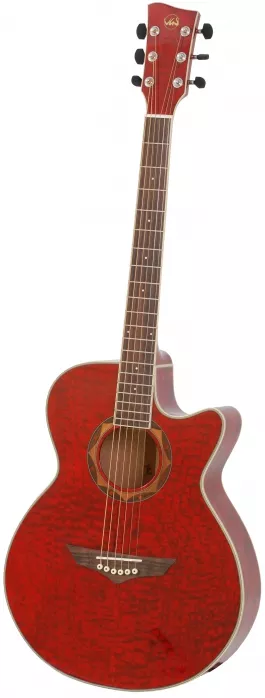 VGS 500195 gitara elektroakustyczna folk cutaway fishman aero cutaway czerwony VGS 500195 gitara elektroakustyczna folk cutaway fishman aero cutaway czerwony