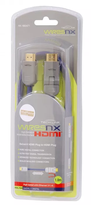 Techlink 690471 kabel HDMI - HDMI V 1.4 długość 1 m Techlink 690471 kabel HDMI - HDMI V 1.4 długość 1 m