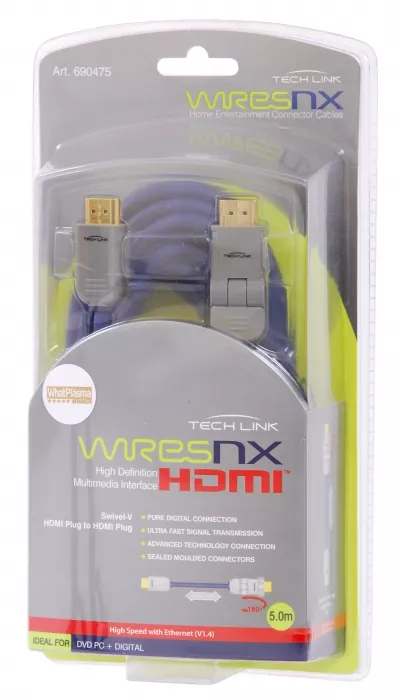 Techlink 690475 kabel HDMI - HDMI V 1.4 długość 5 m Techlink 690475 kabel HDMI - HDMI V 1.4 długość 5 m