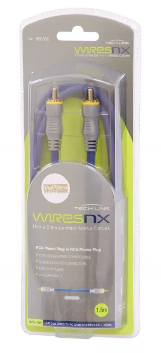 Techlink 690050 kabel RCA - RCA (co-axial) 1.5m Techlink 690050 kabel RCA - RCA (co-axial) 1.5m