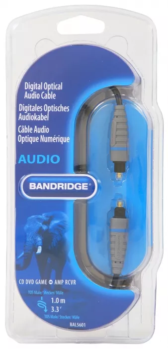 Bandridge BE BLUE cyfrowy przewód optyczny toslink - toslink 1.0 m Bandridge BE BLUE cyfrowy przewód optyczny toslink - toslink 1.0 m