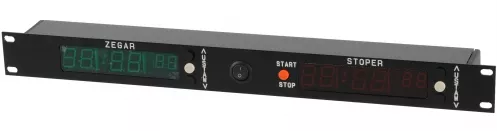 PZT 01140 zegar + stoper panelowy 20mm, 19′′, 1U PZT 01140 zegar + stoper panelowy 20mm, 19′′, 1U