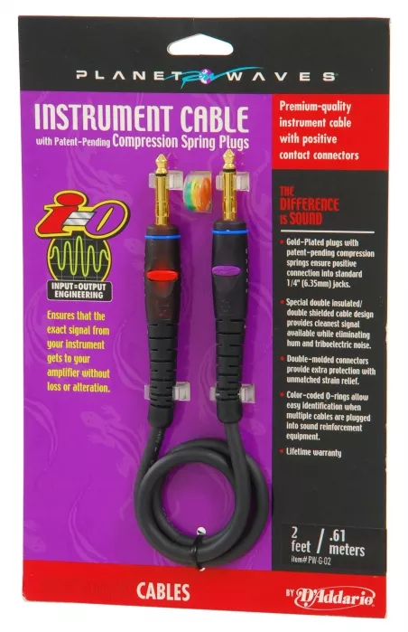 Planet Waves G02 kabel gitarowy 0,6m Planet Waves G02 kabel gitarowy 0,6m