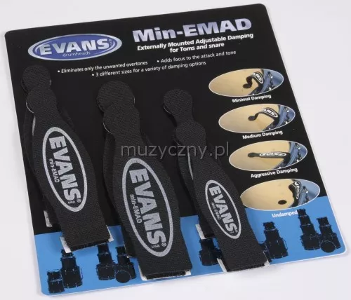 Evans Minemad tom/snare dampers tłumiki perkusyjne Evans Minemad tom/snare dampers tłumiki perkusyjne