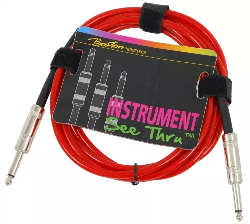 Boston GC-244-3 kabel instrumentalny Jack-Jack 3m See Thru Boston GC-244-3 kabel instrumentalny Jack-Jack 3m See Thru