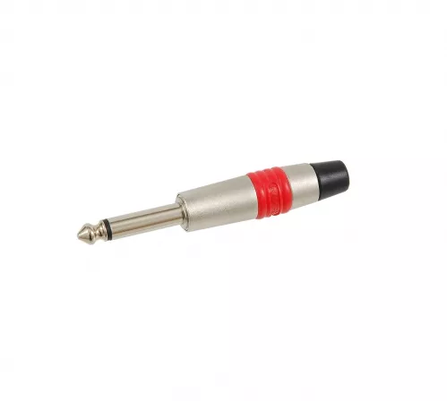 Rean NYS-224C-2 Jack mono 6,3mm, czerwony pierścień Rean NYS-224C-2 Jack mono 6,3mm, czerwony pierścień