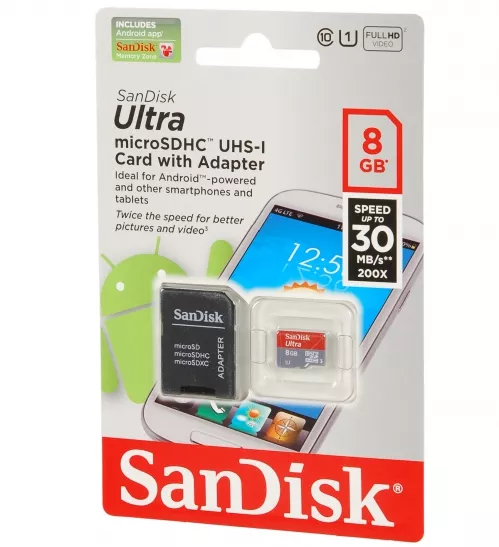 SanDisk Pamięć micro SDHC 8GB SanDisk Pamięć micro SDHC 8GB