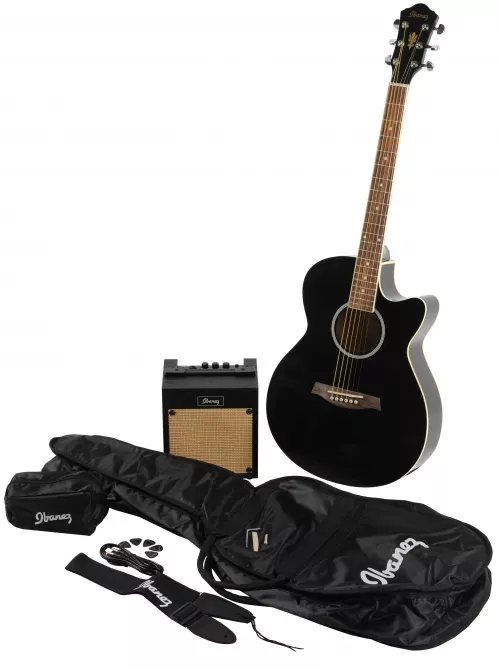 Ibanez AEG5EJPU BKN gitara elektroakustyczna zestaw Ibanez AEG5EJPU BKN gitara elektroakustyczna zestaw