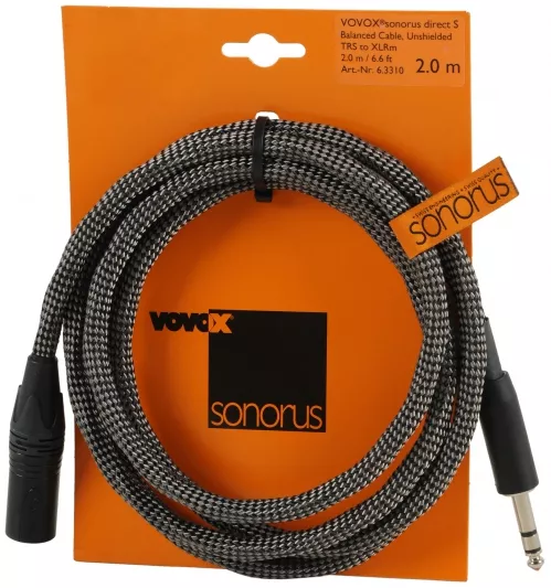Vovox Sonorus Direct S 200 TRS/XLRm przewód audio TRS - XLR-M 2m (6.3310) Vovox Sonorus Direct S 200 TRS/XLRm przewód audio TRS - XLR-M 2m (6.3310)