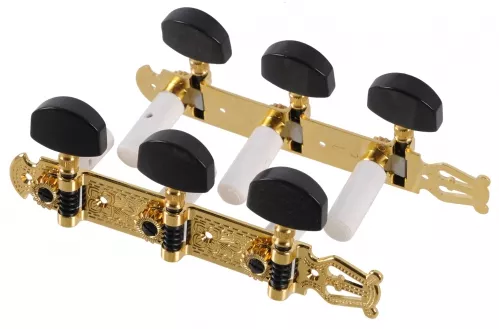 Schaller 500144 Lyra Gold Ebony klucze do gitary klasycznej Schaller 500144 Lyra Gold Ebony klucze do gitary klasycznej