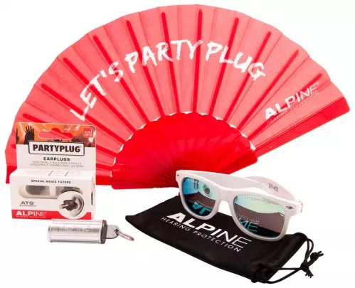 Alpine Festival Pack zatyczki do uszu PartyPlug+ dodatki (okulary, wachlarz) Alpine Festival Pack zatyczki do uszu PartyPlug+ dodatki (okulary, wachlarz)